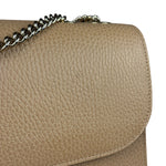 Gucci Beige Leather Medium GG Dollar Chain Shoulder Bag
