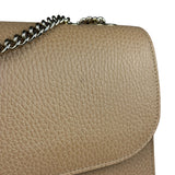 Gucci Beige Leather Medium GG Dollar Chain Shoulder Bag