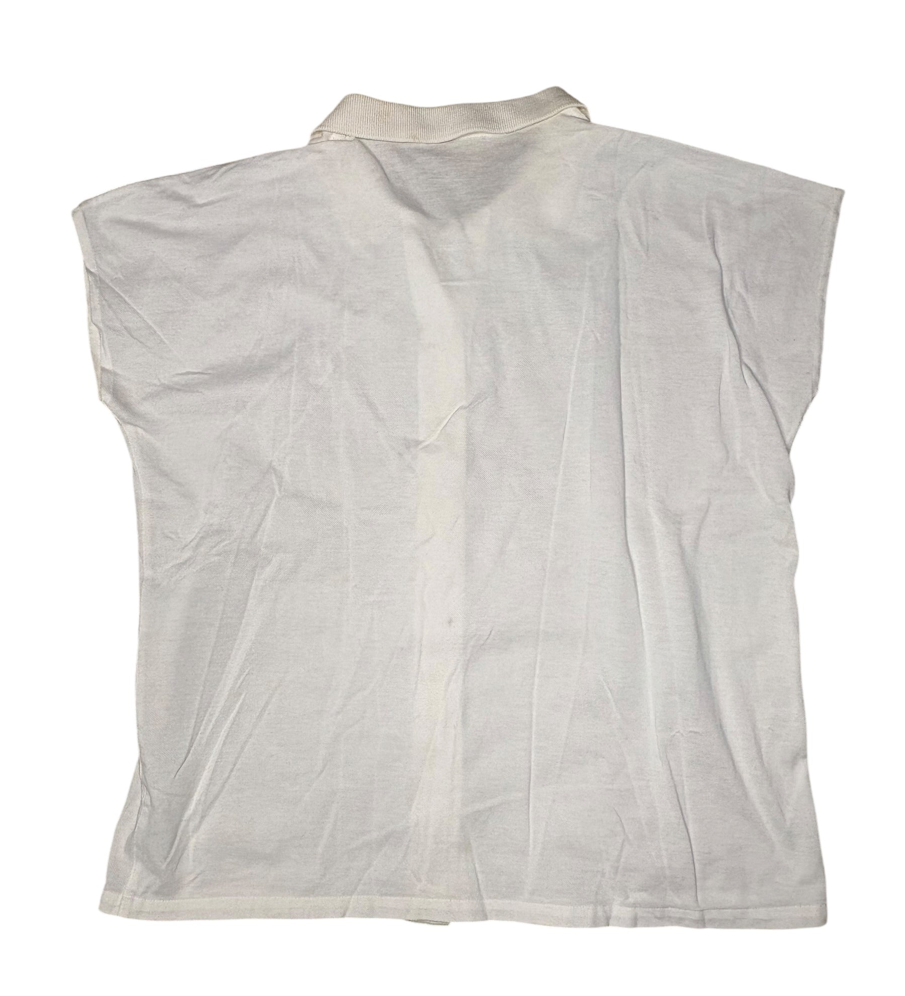 Christian Dior Sports Vintage White Sleeveless Button Up Top