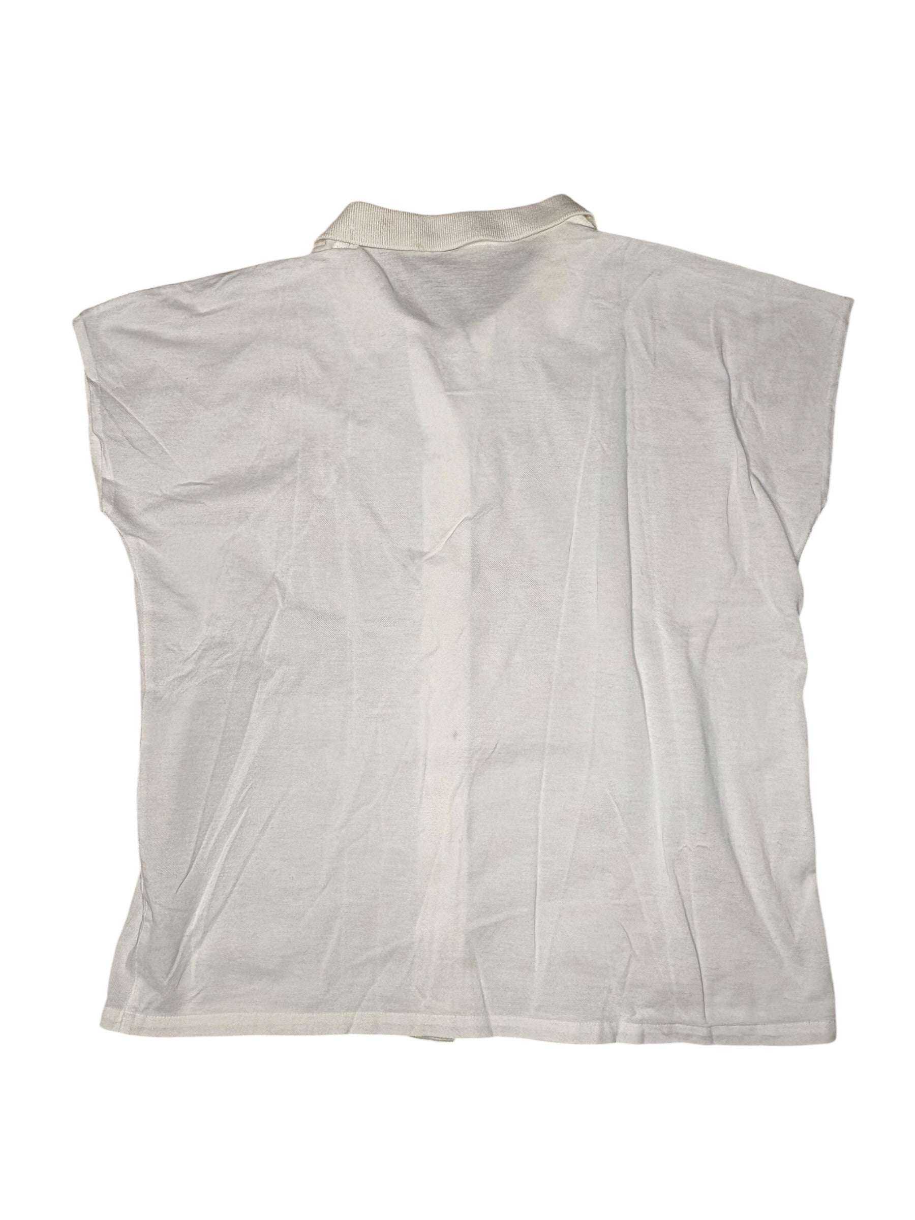 Christian Dior Sports Vintage White Sleeveless Button Up Top