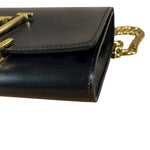 Louis Vuitton Black Leather Louis Chain Pochette
