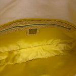 Fendi Vintage Denim x Snakeskin Baguette Yellow