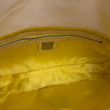 Fendi Vintage Denim x Snakeskin Baguette Yellow