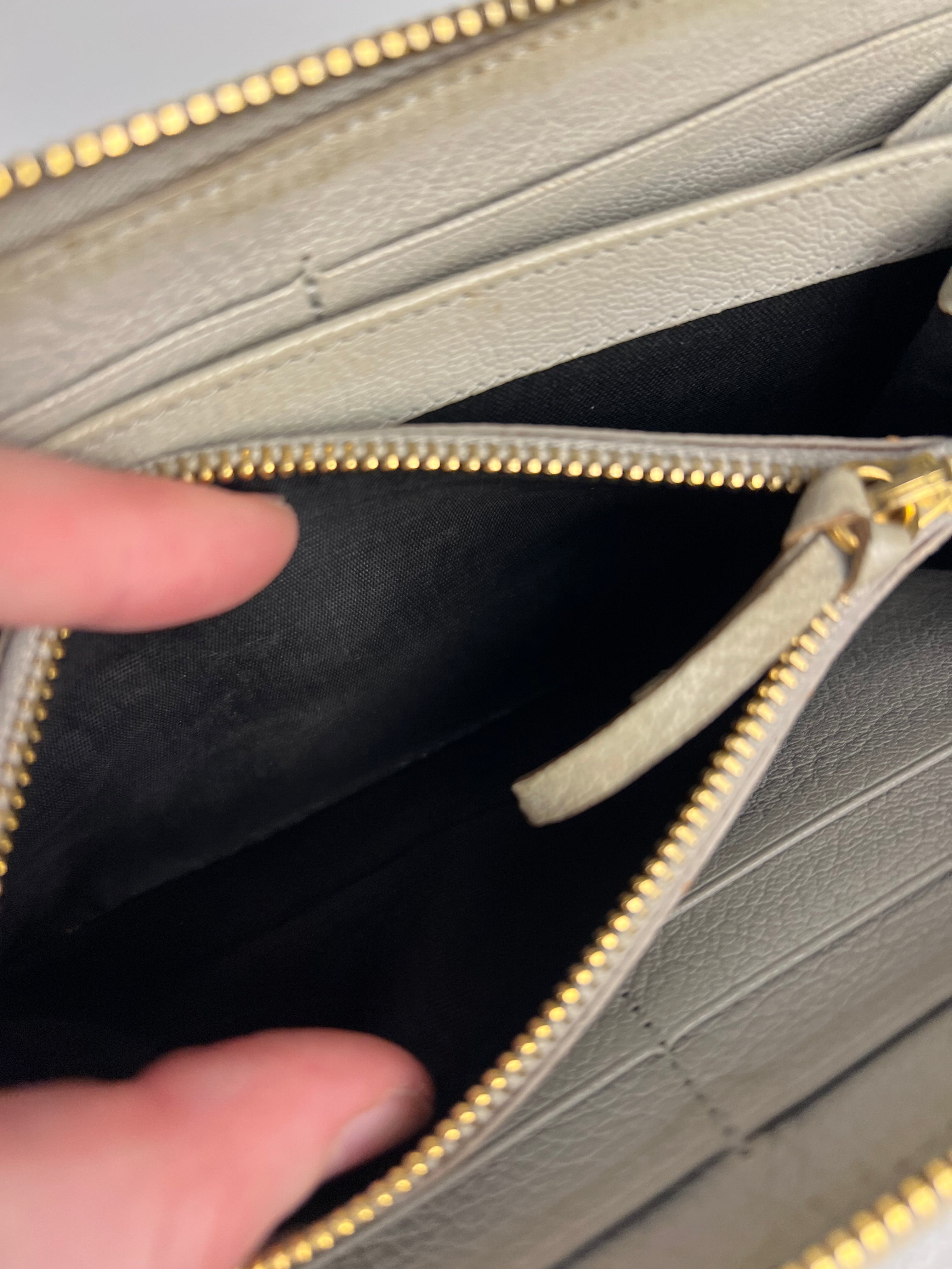 Balenciaga Grey Leather Moto Long Wallet