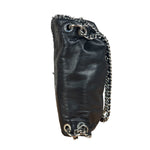 Chanel Black Classic Flap Tweed Shoulder Bag 2010