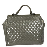 Chanel Grey Patent Leather Mademoiselle Kelly Flap Bag 2008