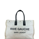 Saint Laurent Beige Canvas Rive Gauche Tote Bag