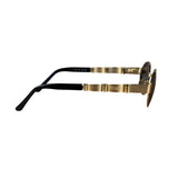 Fendi Gold/Black Oval Sunglasses
