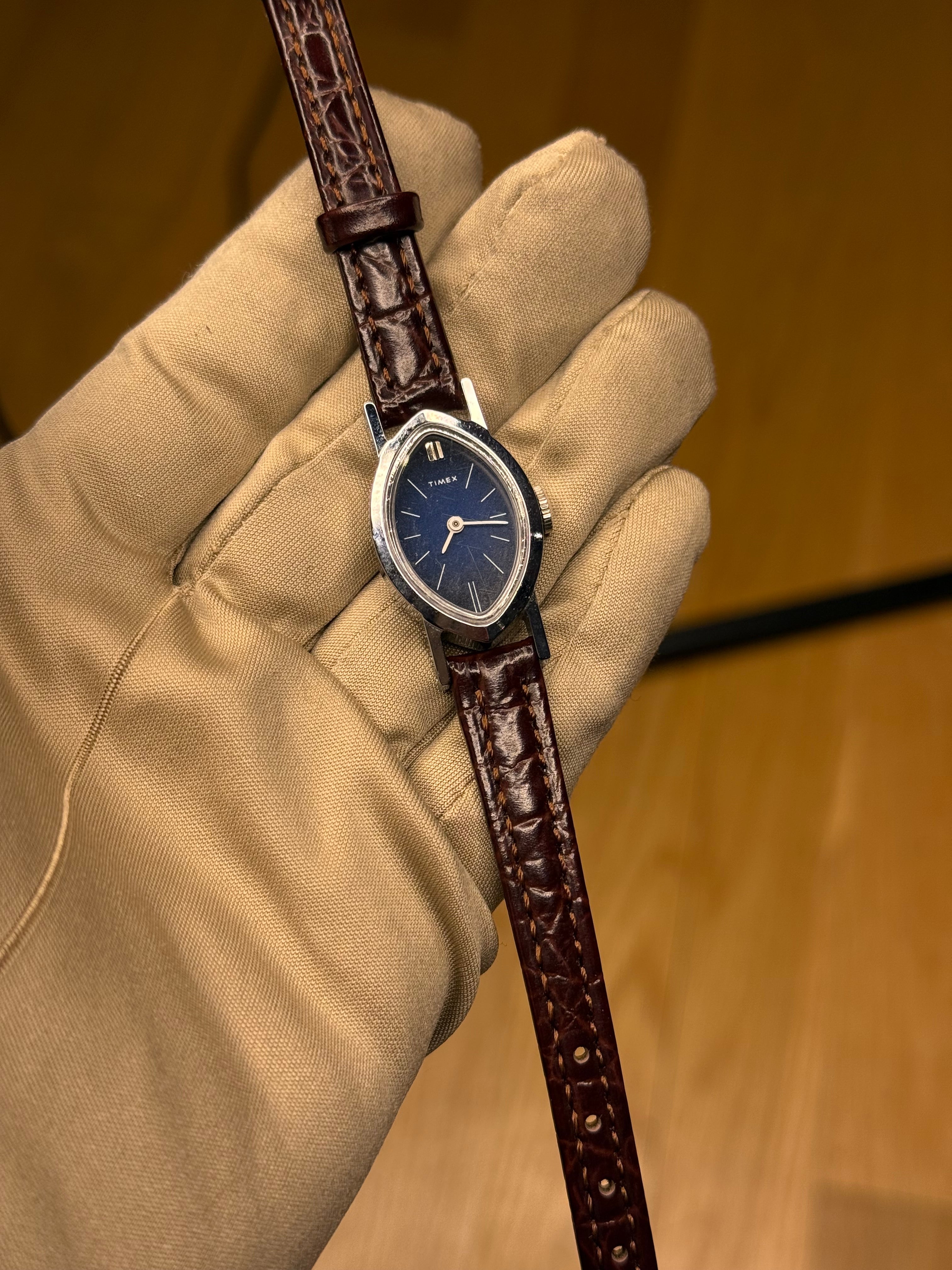 Timex Blue Marquee Dial Winding Movement