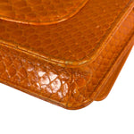 Chanel Orange Pythonskin Flap Wallet On Chain 2013