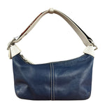 Coach Leather Shoulder Bag Navy/White