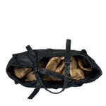 Bottega Veneta Black Intrecciato Fringe Shoulder Bag