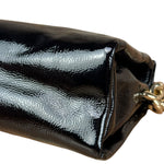 Gucci Black Patent Leather Chain Double G Shoulder Bag