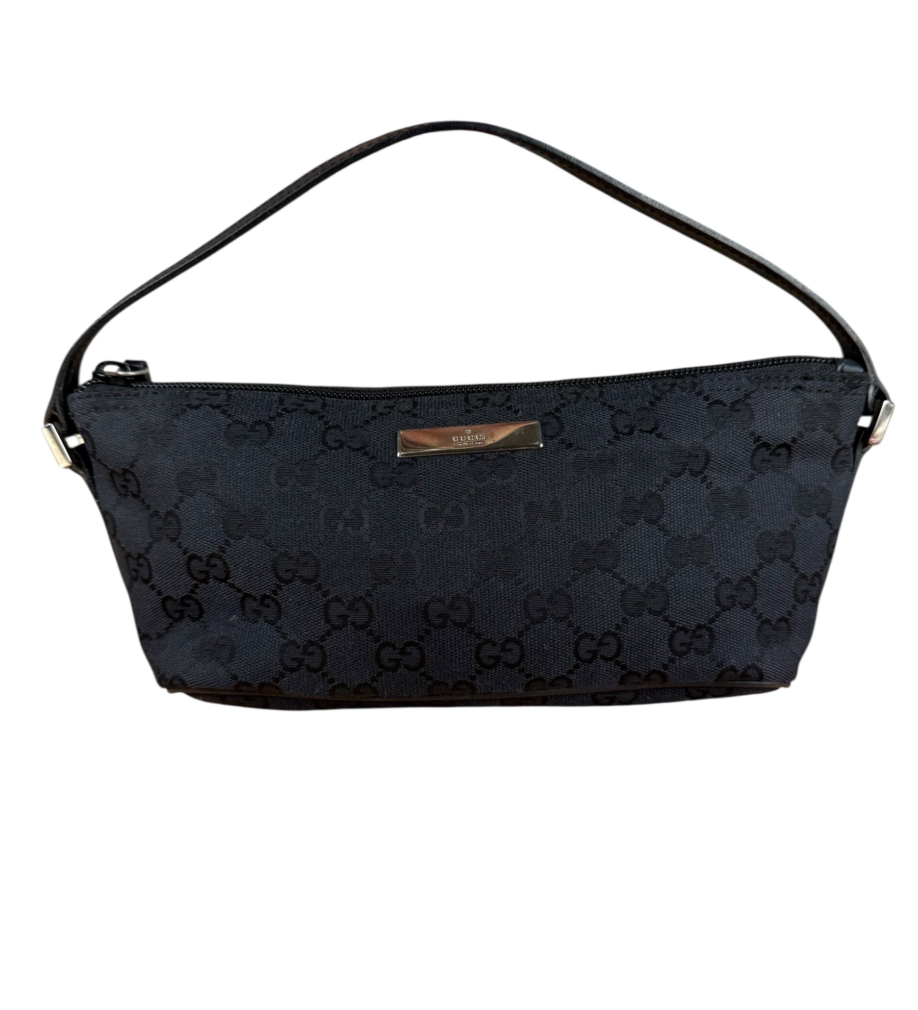 Gucci Black GG Monogram Pochette