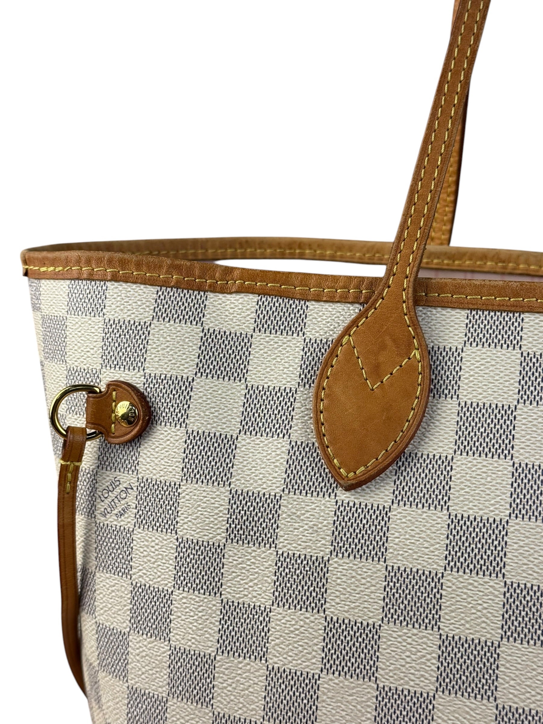 Louis Vuitton Neverfull MM Damier Azure Rose Interior w/ Pouch