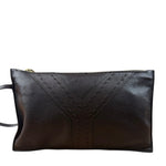 Yves Saint Laurent Vintage Brown Wristlet Pouch
