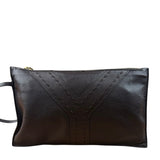 Yves Saint Laurent Vintage Brown Wristlet Pouch