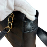 Chanel Black Choco Bar Stitch Caviar Chain Tote 2002