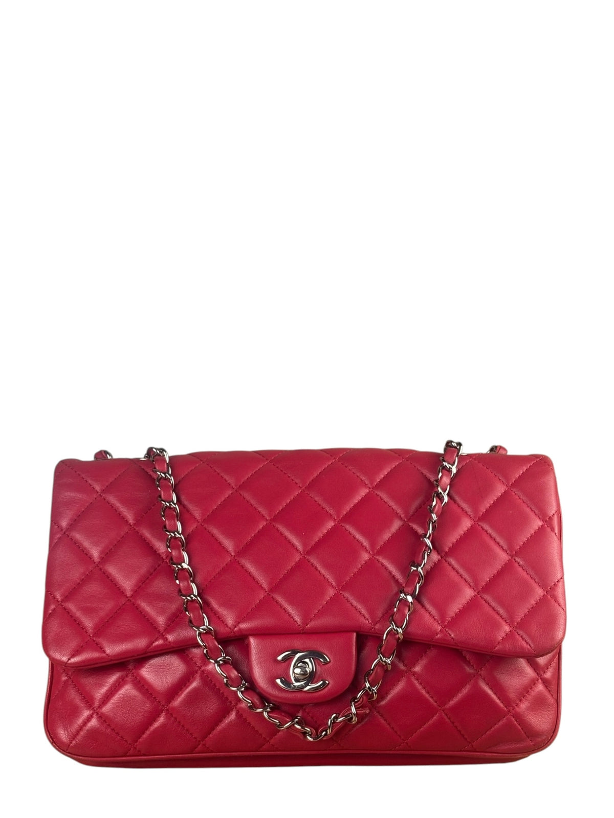 Chanel Coral Pink Quilted Lambskin Accordion Flap Bag 2014