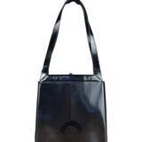 Celine Vintage Patent Logo Shoulder Bag