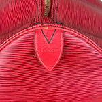 Louis Vuitton Red Epi Keepall Duffel Hand Bag