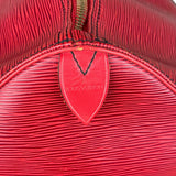 Louis Vuitton Red Epi Keepall Duffel Hand Bag