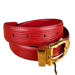 Louis Vuitton Red Epi Leather Belt