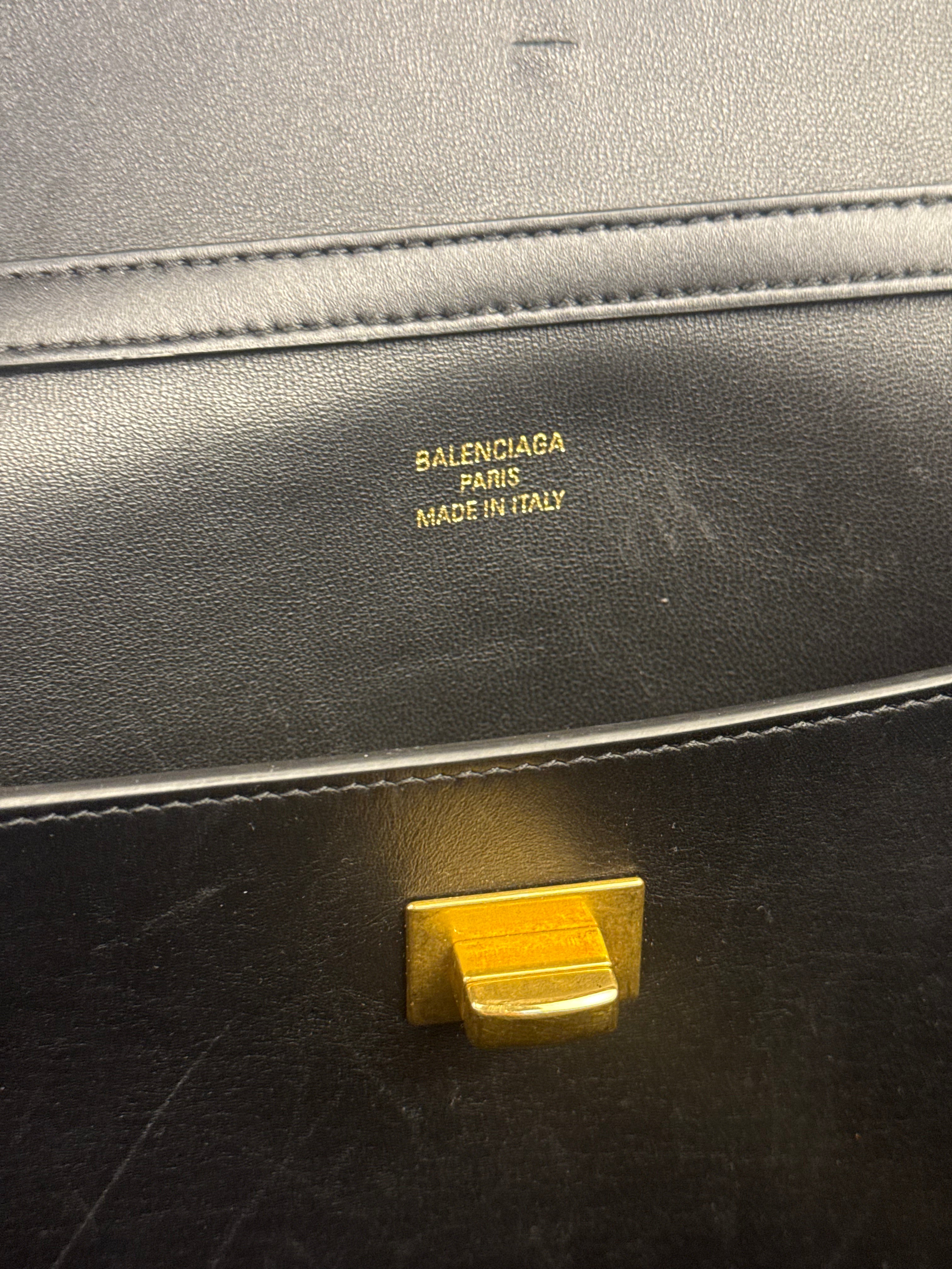 Balenciaga Large Rodeo Leather 2Way Handbag Black
