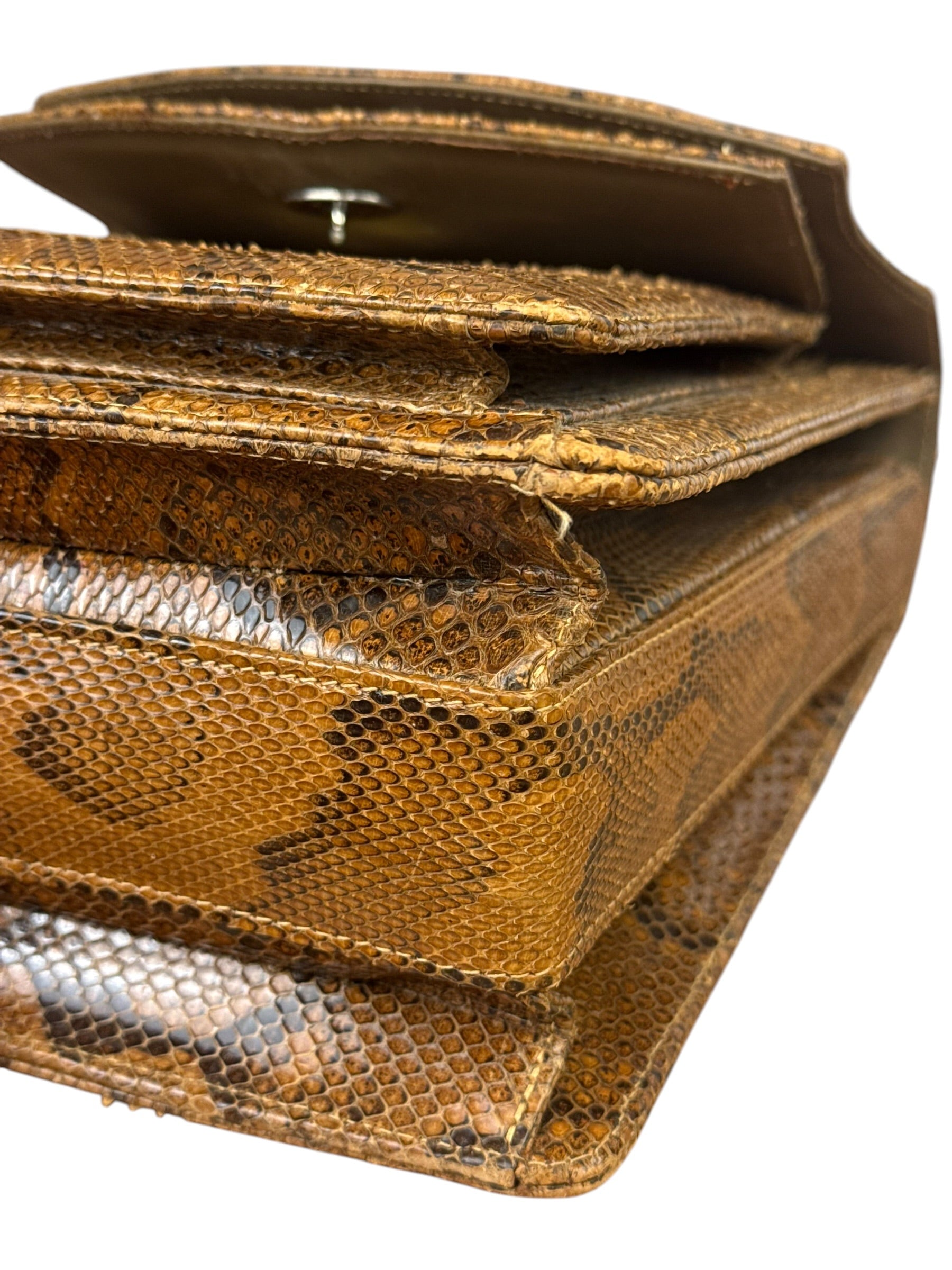 Vintage Snakeskin Top Handle Bag