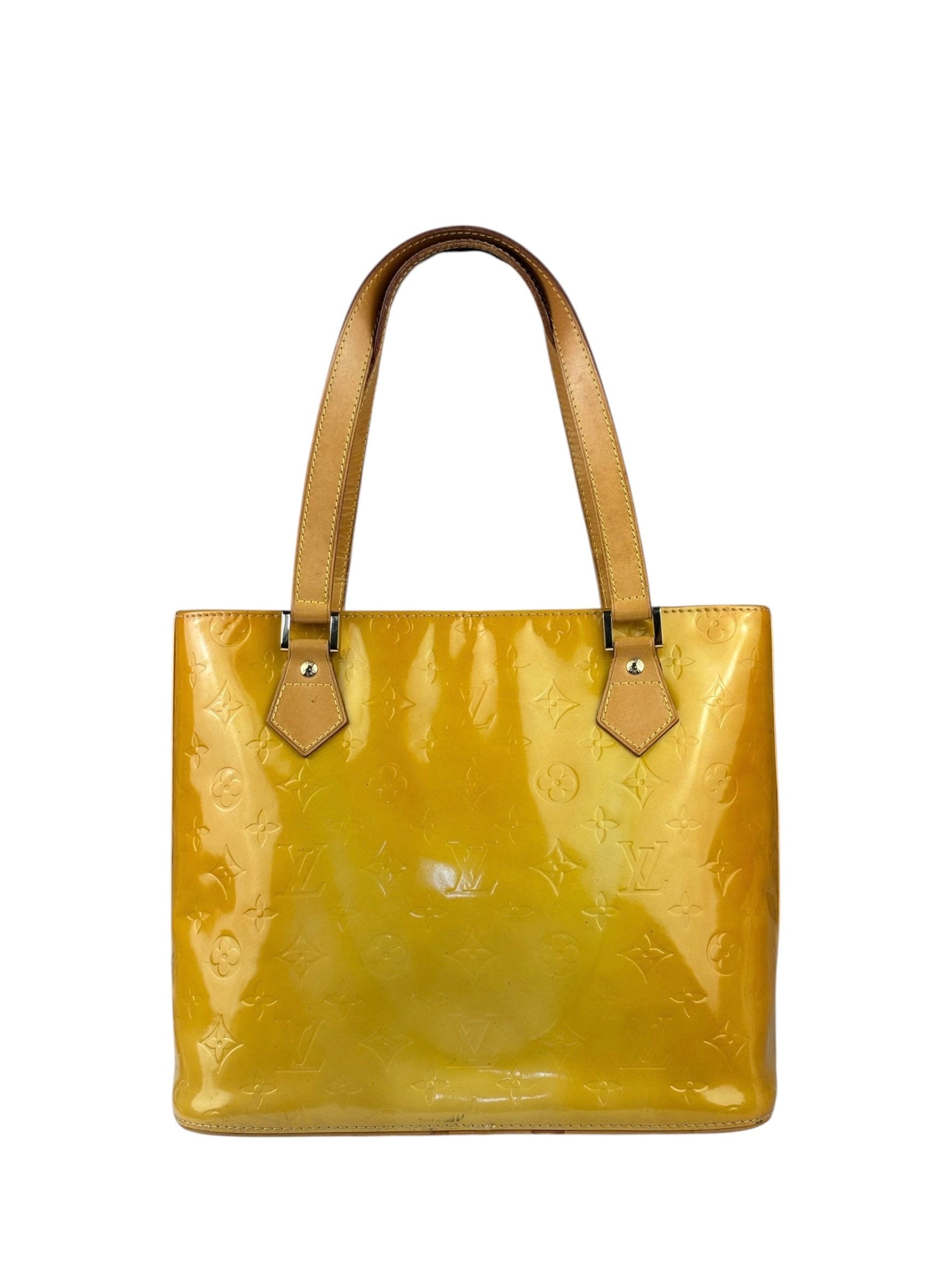 Louis Vuitton Yellow Vernis Houston Tote MM