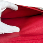 Hermes Rouge Epsom Leather Vintage Organizer Wallet