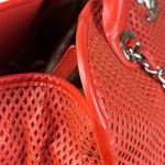 Chanel Red Perforated Leather Up in the Air 2Way Tote 2014