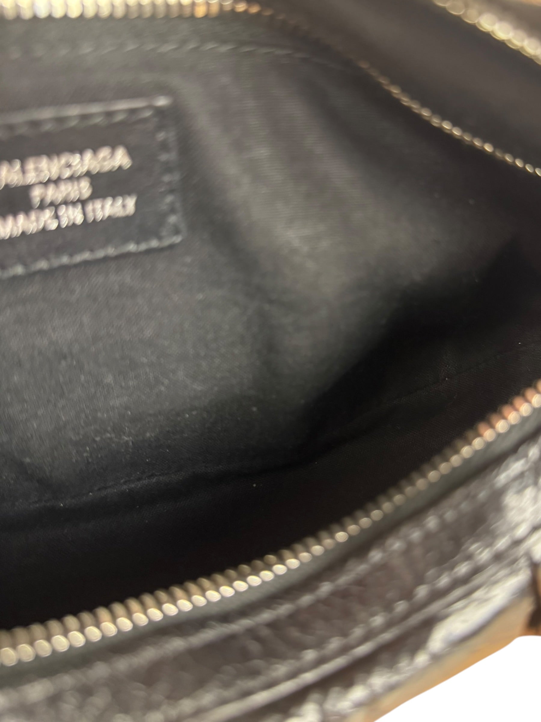 Balenciaga Black Leather Pamela Small Shoulder Bag