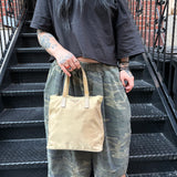 Prada Vintage Beige Nylon Top Handle Bag