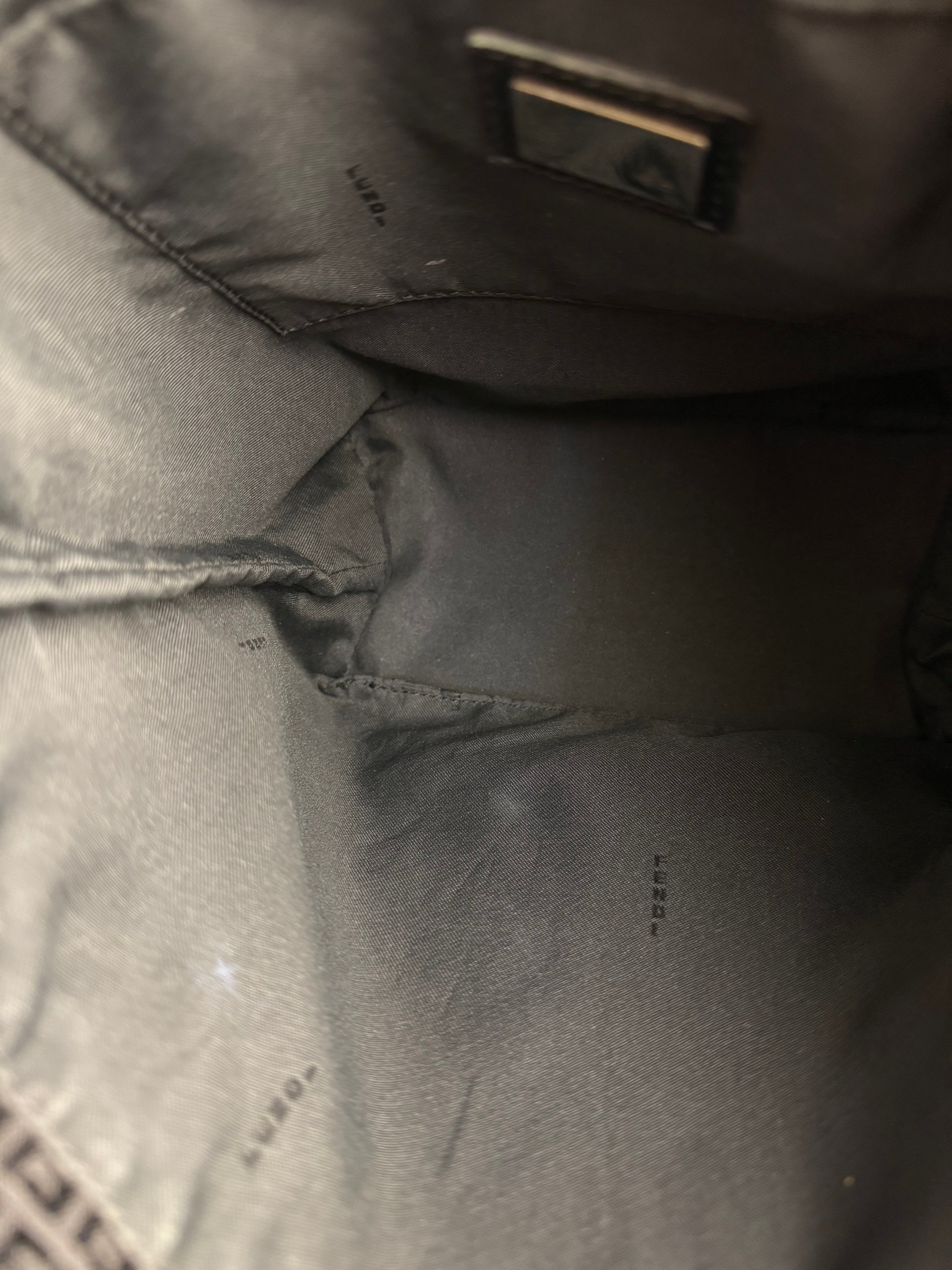 Fendi FF Black Canvas Logo Tote