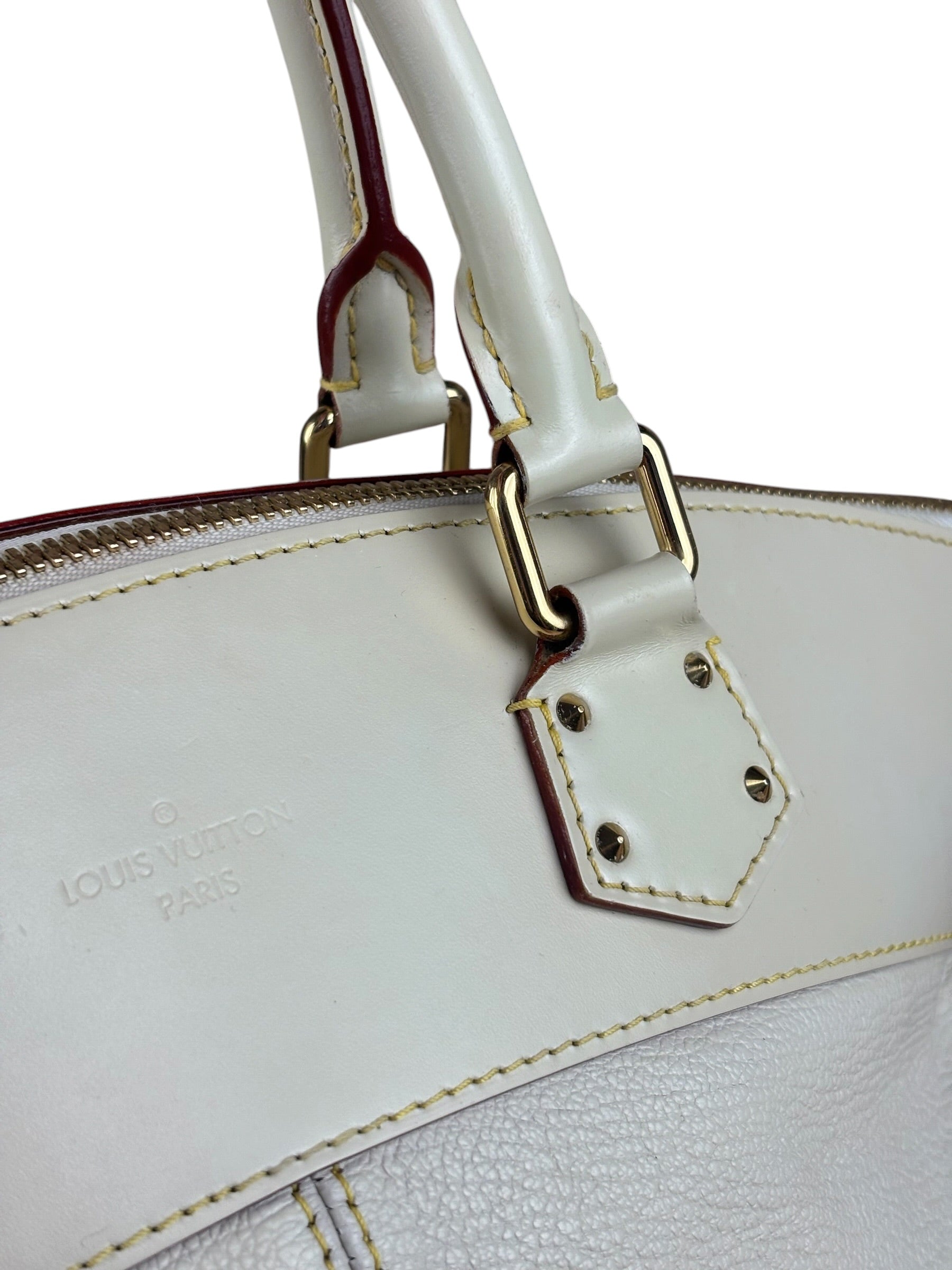 Louis Vuitton Cream Leather Suhali Lockit MM