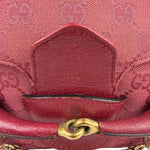 Gucci GG Vintage Pink Canvas Horsebit Shoulder Bag