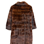 Vintage Chocolate Brown Mid Length Fur Coat