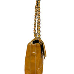 Chanel Gold Patent East West Stitch Flap Bag 2002