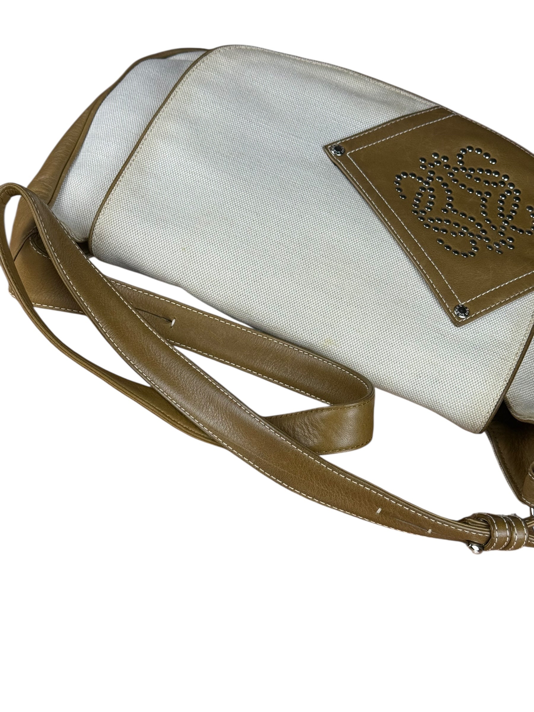 Loewe Tan & Cream Shoulder Bag