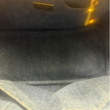 Prada Blue Denim Canapa Logo Tote Bag