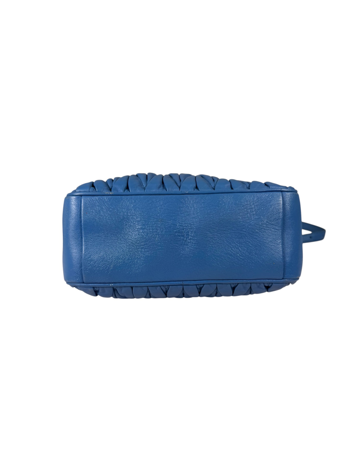 Miu Miu Blue Matelassè Leather Crossbody Bag