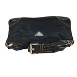 Prada Black Tessuto Nylon Leather Trim Shoulder Bag
