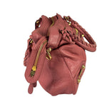 Balenciaga Pink Lambskin Velo Moto Two-Way Bag