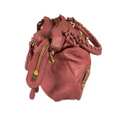 Balenciaga Pink Lambskin Velo Moto Two-Way Bag
