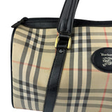 Burberry Vintage Haymarket House Small Boston Bag