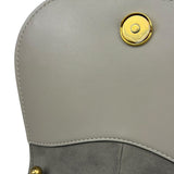 Fendi Dove Gray Leather C'mon Crossbody Bag