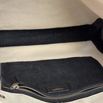 Saint Laurent Beige/Black Rive Gauche Canvas Tote Bag
