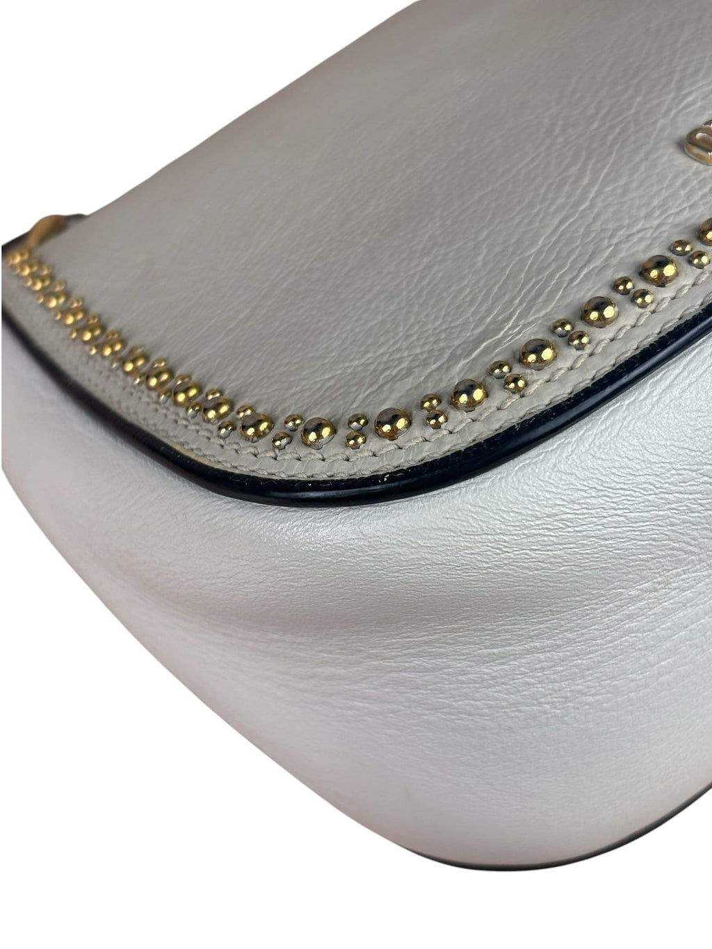 Miu Miu Cream Leather Dahlia Jewel Star Crossbody