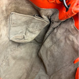 Bottega Veneta Sunset Orange Intrecciato Leather Hobo Tote